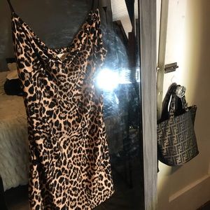 Short heetah print dress